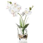 Bonsai de flores artificiais Jusdreen Vivid Orchid com vaso de vidro