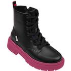 Boot Infantil Pampili Duda Preto Com Solado Pink