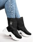 Boot sneakers impermeavel cano médio preto feminino - legut