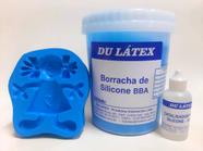 Borracha de Silicone para moldes e formas  1kg - Cor Azul BBA + Catalisador 25gr.