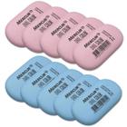 Borracha oval natural Mercur Azul e Rosa kit com 10 unidades
