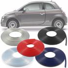 Borracha Protetor de Borda Fiat 500 2007 08 09 10 11 12 13 14 15 16 - 10 Metros Fabricado em PVC Encaixe Autoadesivo