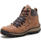 Bota Adventure Couro Masculino Cadarço Trilha Durável Resistente Confortável Seguro