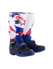 Bota alpinestars tech 7 preto azul escuro vermelho branco