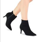 Bota ankle boot feminina bebece cano curto bico fino classica - t4318235