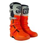 Bota ASW Elevate Laranja Cinza Cross Motocross Trilha