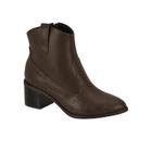 Bota Beira Rio Feminino Cano Médio Zíper Bico Fino 9066 104