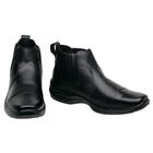 Bota Botina Chelsea Couro Masculina Bico Quadrado Conforto