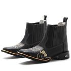 Bota Botina Country Texana masculina Bico Quadrado cavalgada