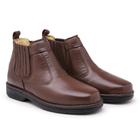 Bota Botina em Couro Masculino Elástico Resistente Elegante Super Confortável