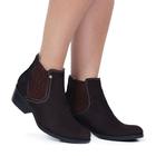 Bota Botina Feminina Chelsea Café De Couro JNA SHOES