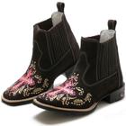 bota botina feminina texana country bico quadrado 37