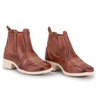 Bota Botina Infantil Masculina Texana Cowboy Peão Em Couro