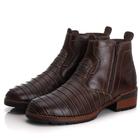 Bota Botina Masculina Texana Casco Tatu 100% Couro de Qualidade