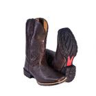 Bota Botina Texana Country Croco Cafe COURO