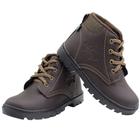 Bota Botinha Infantil Gibizinho Masculina Baby Coturno Café