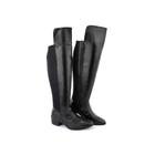 Bota Cano Alto Montaria Feminino Bico Fino Zíper Estilo Inverno Confortável Salto Baixo