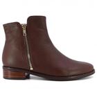 Bota Cano Baixo Usaflex Feminina Couro AJ1801