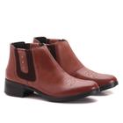 Bota Cano Curto Autem Originals Elastico e Bico Redondo com Detalhe em Costura