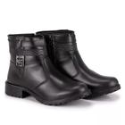 Bota Cano Curto Feminino Com Zipper