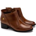 Bota Cano Curto Krn Shoes Com Bico Redondo Detalhes Minimalista