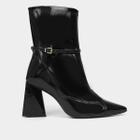 Bota Cano Curto Vizzano Verniz Feminina