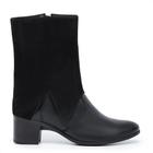 Bota Cano Médio Femina de Couro Nobuck Preto Mod 0305 Yasmin