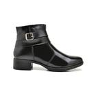 Bota Casual Feminina Couro Cano Curto Tiras Fivela Moderna