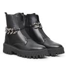 Bota Casual Feminina Plataforma Corrente Tratorada Conforto