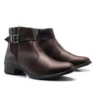 Bota Casual Feminino Zíper Elástico Fivela Estilo Elegante Dia a Dia Sola Borracha