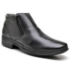 Bota Casual Masculina Ortopédico Couro Cadarço Liso Macio