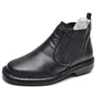 Bota Casual Masculino em Couro Comfort Palmilha Gel Cla-Cle Preto