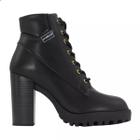 Bota Casual Salto Tratorado Feminino Moleca 5325.119 Preto