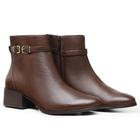 Bota Chelsea Feminino Couro Fivela Cano Baixo Moda Conforto