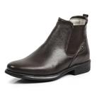 Bota Chelsea Masculina Couro Legítimo Floater Elástico Lateral Caparellus - 4000 - Mouro