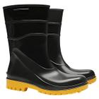 Bota chuva borr impermeavel masculino bracol n.36 solado amarelo