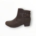 Bota Comfortflex Conforto Cano Curto Com Salto Casual Fem