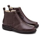 Bota Confort Masculina Couro Cano Médio Conforto Casual