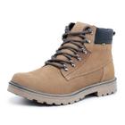 Bota Coturno Aventura Casual Couro Masculino Cano Curto Solado Tratorado Robusto Confortável Urbano