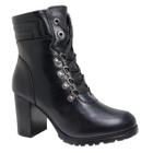 Bota Coturno Casual Feminino Cano Médio Salto Alto Mooncity 73171