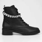 Bota Coturno Cecconello Strass Feminino