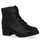 Bota coturno couro burnish preto/onix