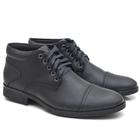 Bota Coturno Couro Cadarço Palmilha Masculina Conforto Moda