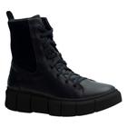 Bota Coturno Couro Masculino Cadarço Elástico Resistente Moderno Confortável Sola Tratorada