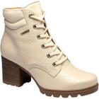 Bota Coturno Couro Tratorada Salto Bloco Tendência G9791 Dakota Tule