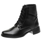 Bota Coturno de Amarrar Feminino Leve Conforto Gmm Shoes Sola Reta Moderna