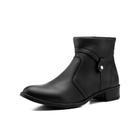 Bota coturno feminina cano baixo casual de salto baixo bico fino confortavel 34 ao 40