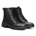 Bota Coturno Feminina Cano Médio Zíper Lateral Conforto