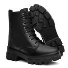 Bota Coturno Feminina Preto Cano Médio Estilosa Moda