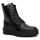 Bota Coturno Feminina Sintético Leveza E Conforto Look Básico Rock Urbano Bico Redondo Macia